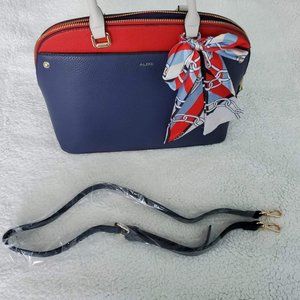 ALDO Navy & Red with Scarf Shoulder Bag